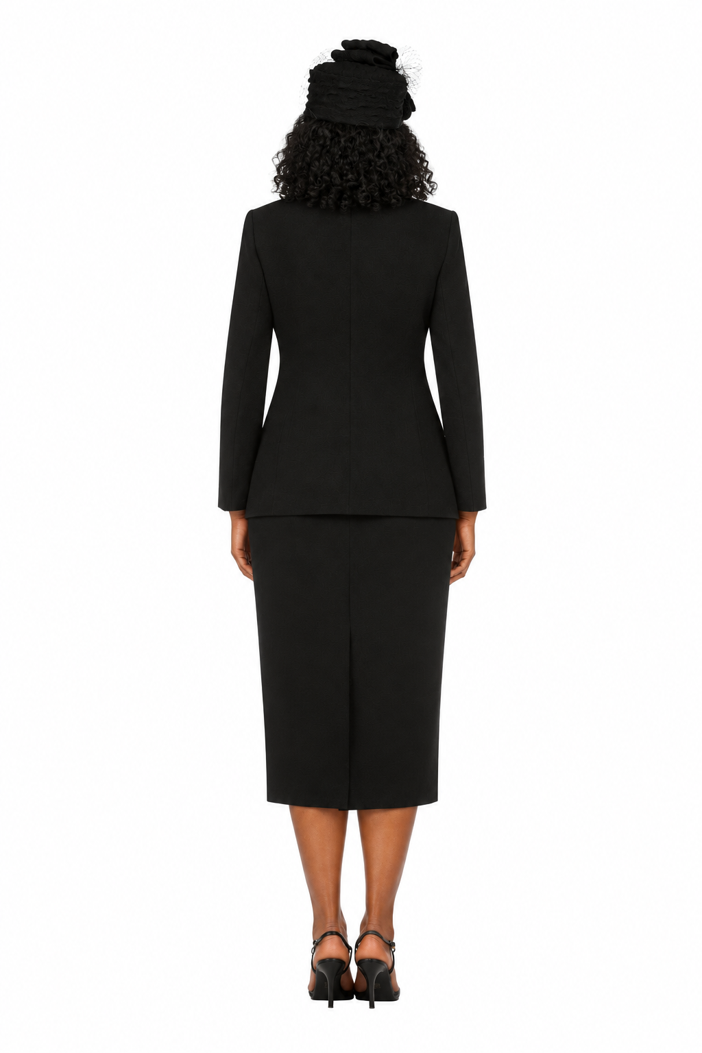 3pc Collarless 1-button Basic Suit