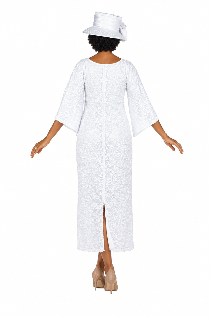 2pc Lux Lace Dress w/ Belted Lace Cape-Plus
