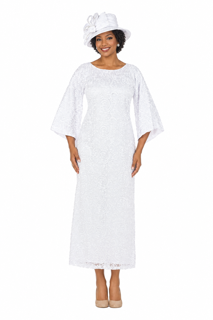 2pc Lux Lace Dress w/ Belted Lace Cape