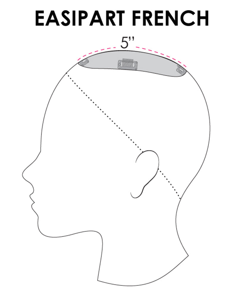 EasiPart French 12 inch | Monofilament Remy Human Hair Topper by Jon Renau