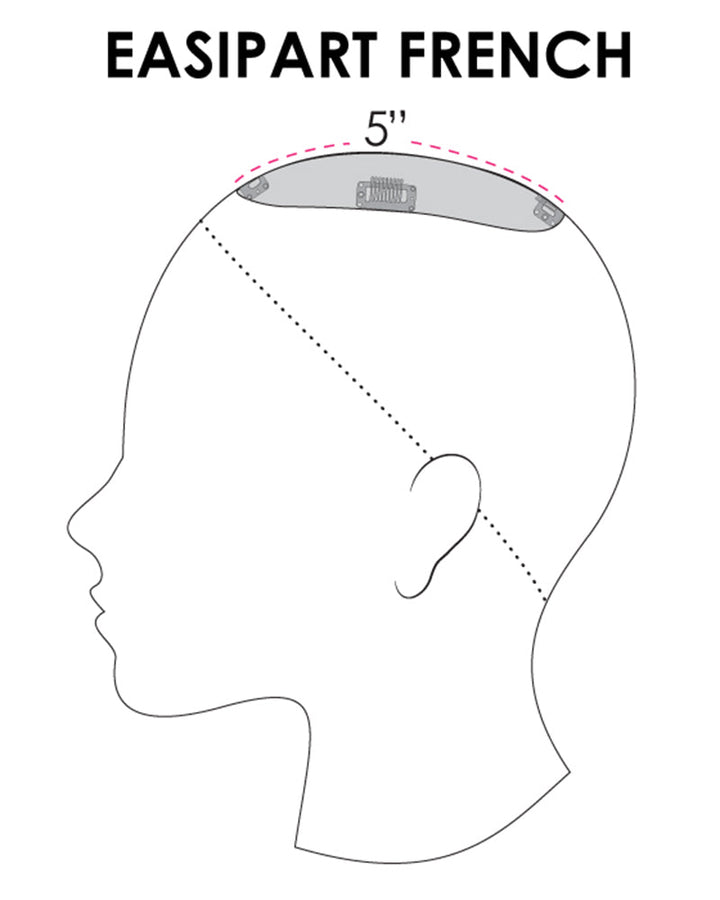EasiPart French 12 inch | Monofilament Remy Human Hair Topper by Jon Renau