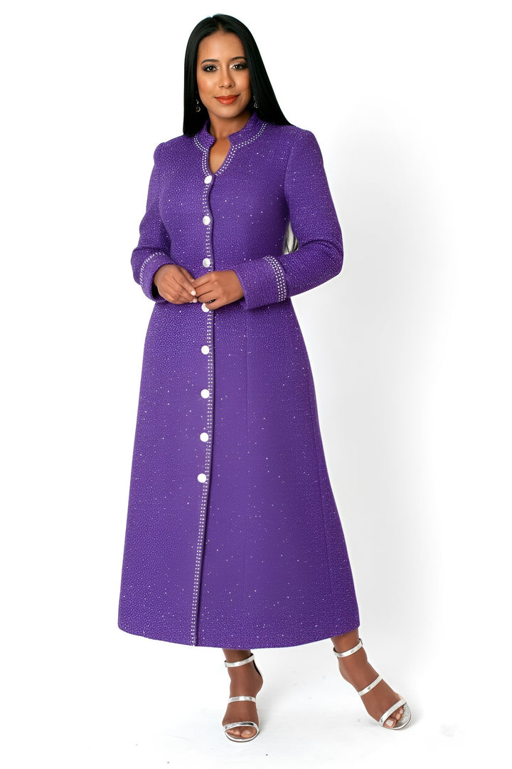 Elegant Plus Size Tweed Robe - 41032W