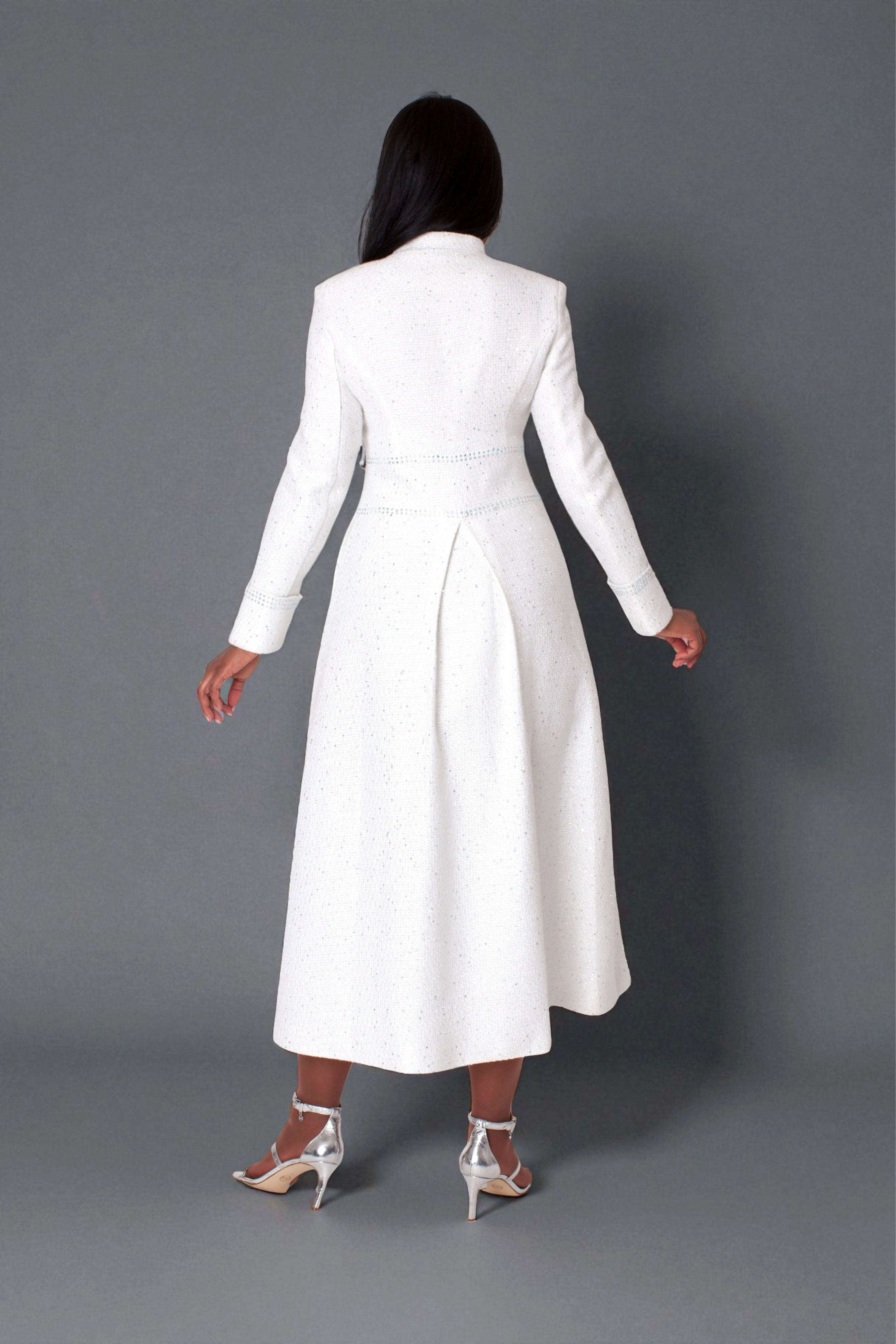 Elegant Plus Size Tweed Robe - 41032W