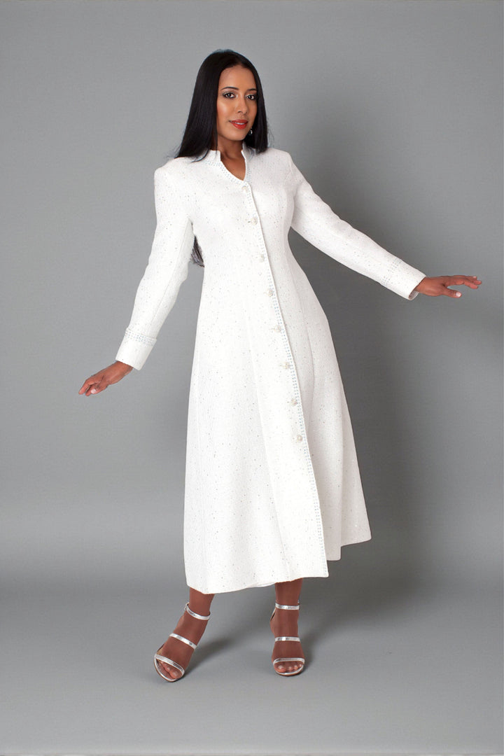 Elegant Plus Size Tweed Robe - 41032W