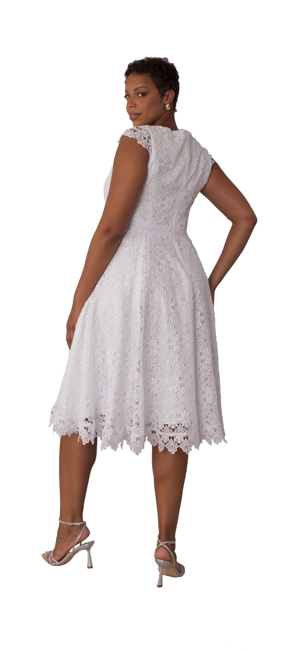 Elegant Two-Piece Lace Dress & Jacket Set- 4856