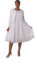 Elegant Two-Piece Lace Dress & Jacket Set- 4856