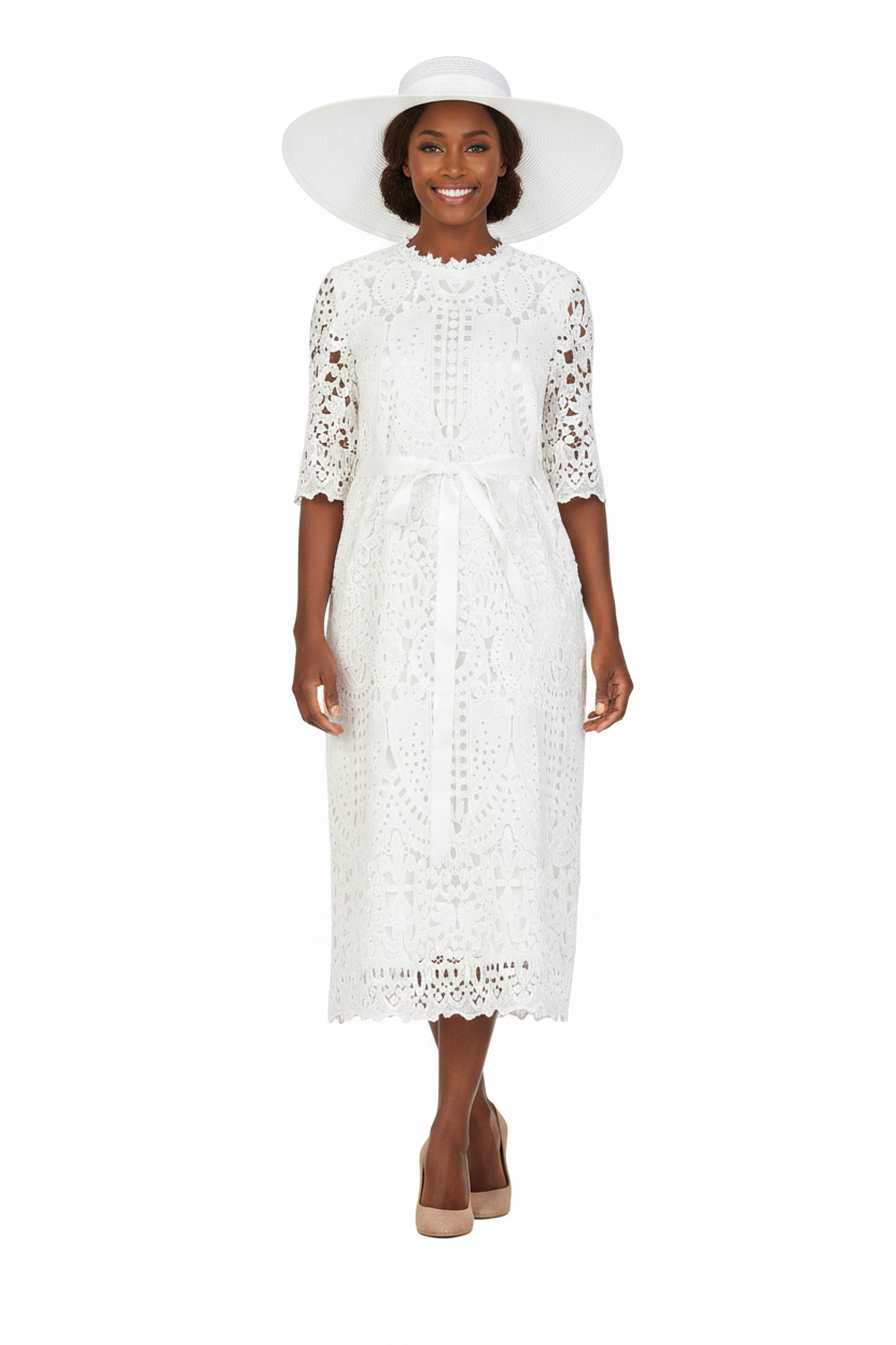 Heirloom Elegance Lace Midi Dress-Plus
