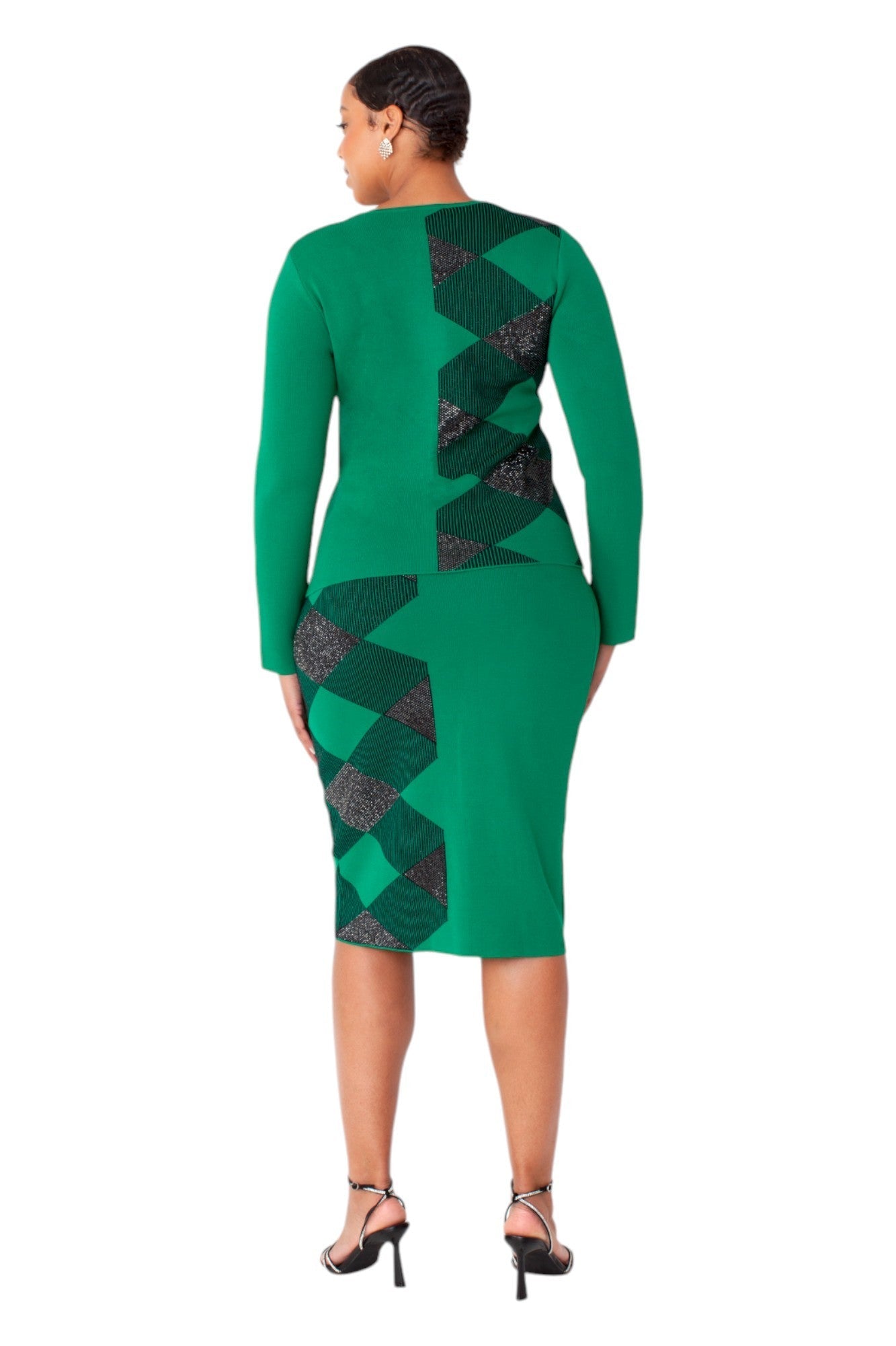 Geometric Knit Two-Piece Set- 5365