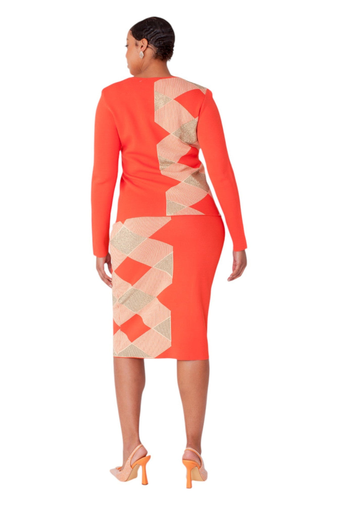 Geometric Knit Two-Piece Set- 5365