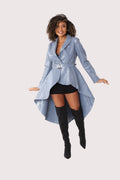 High-Low Belted Coat -82055