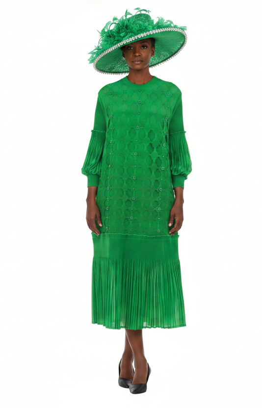 Modern Elegance Beaded Midi Dress in Pleats