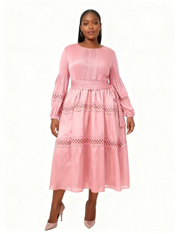 Lace Reverie Tiered Midi Dress - 83023