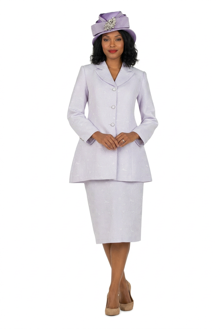 3pc Brocade Wardrober - Long Jkt, Pants, Skirt Set