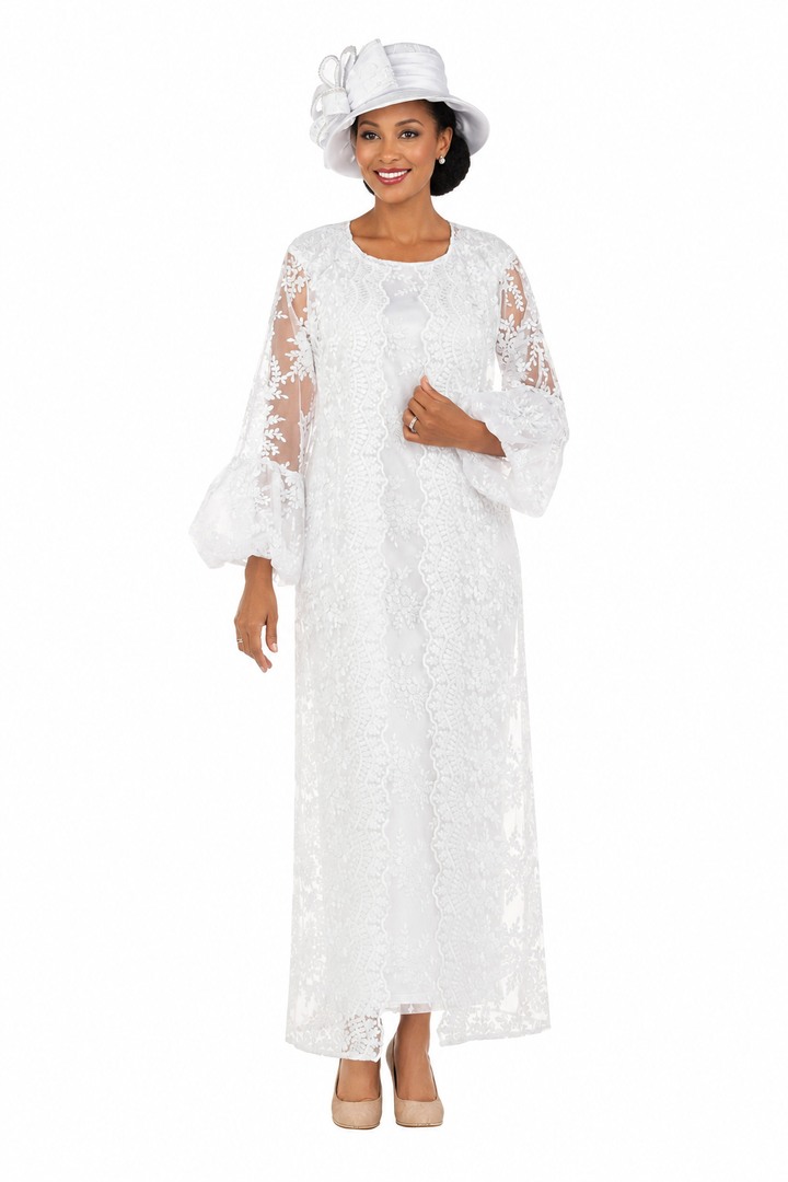 2pc Lux Lace Drs + Long Jkt - Plus