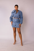 Metallic Shimmer Mini Skirt -82593
