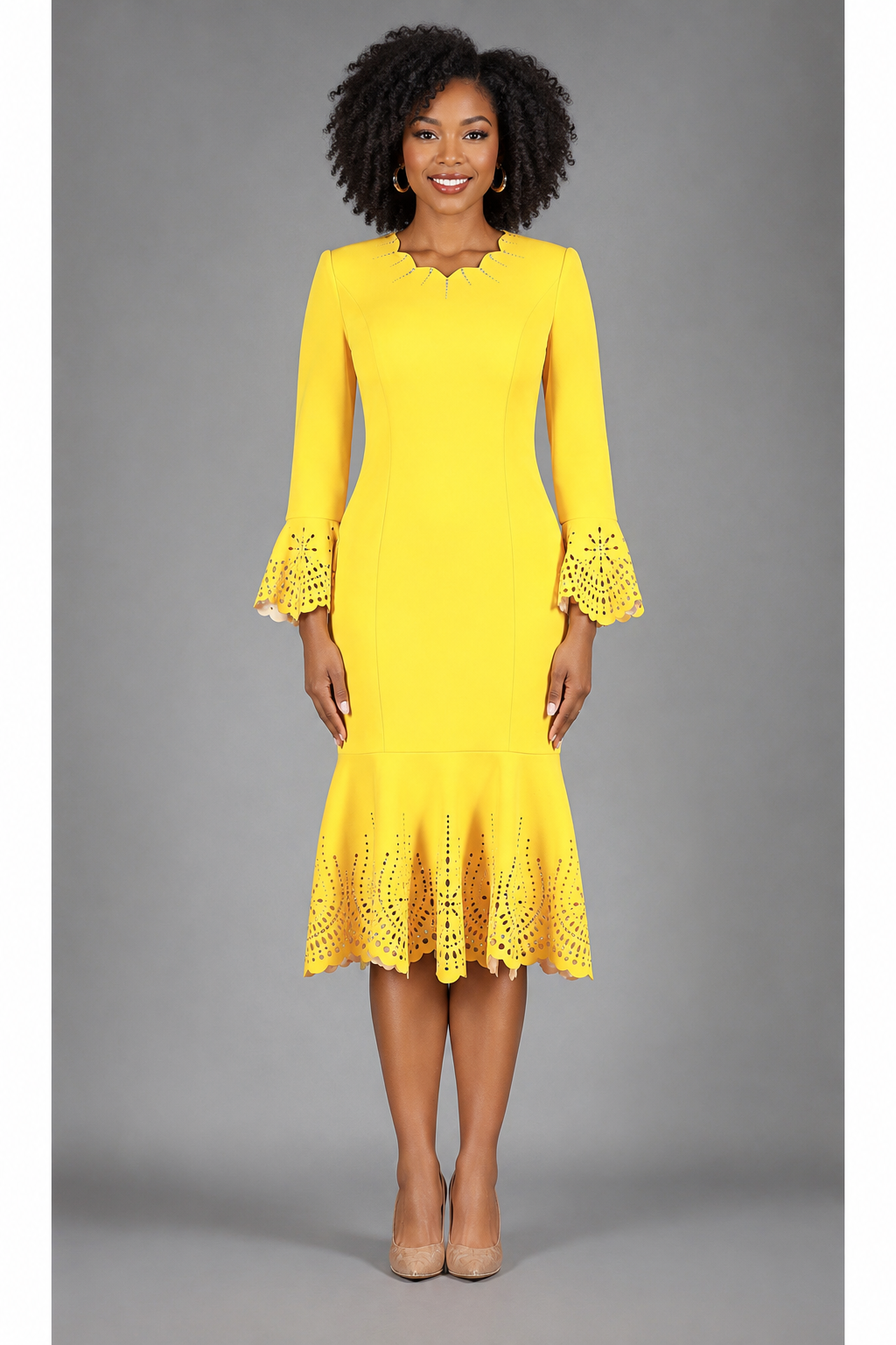 Scuba Drs w/ Scallop Neckline, Cutouts & Stones