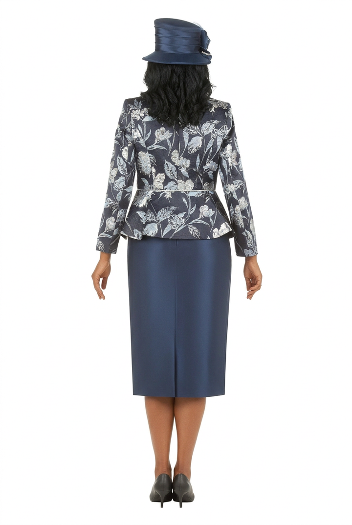 3pc Embellished Brcd+Silky Twl Skt Suit