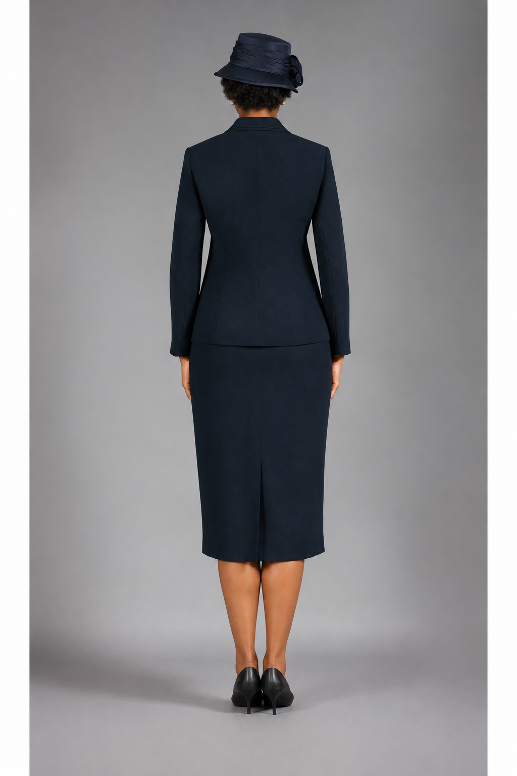2pc Notch Layered Collar 3-Button Skt Suit