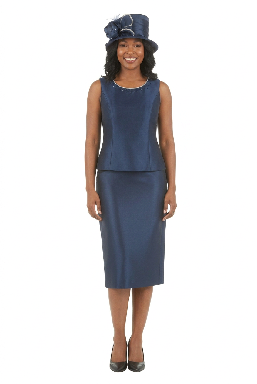 3pc Embellished Brcd+Silky Twl Skt Suit-Plus