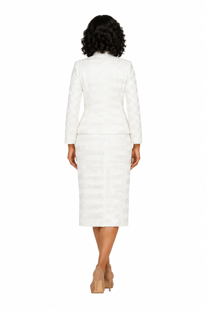 Classic Crinkle Satin 3pc Suit Ensemble-Plus