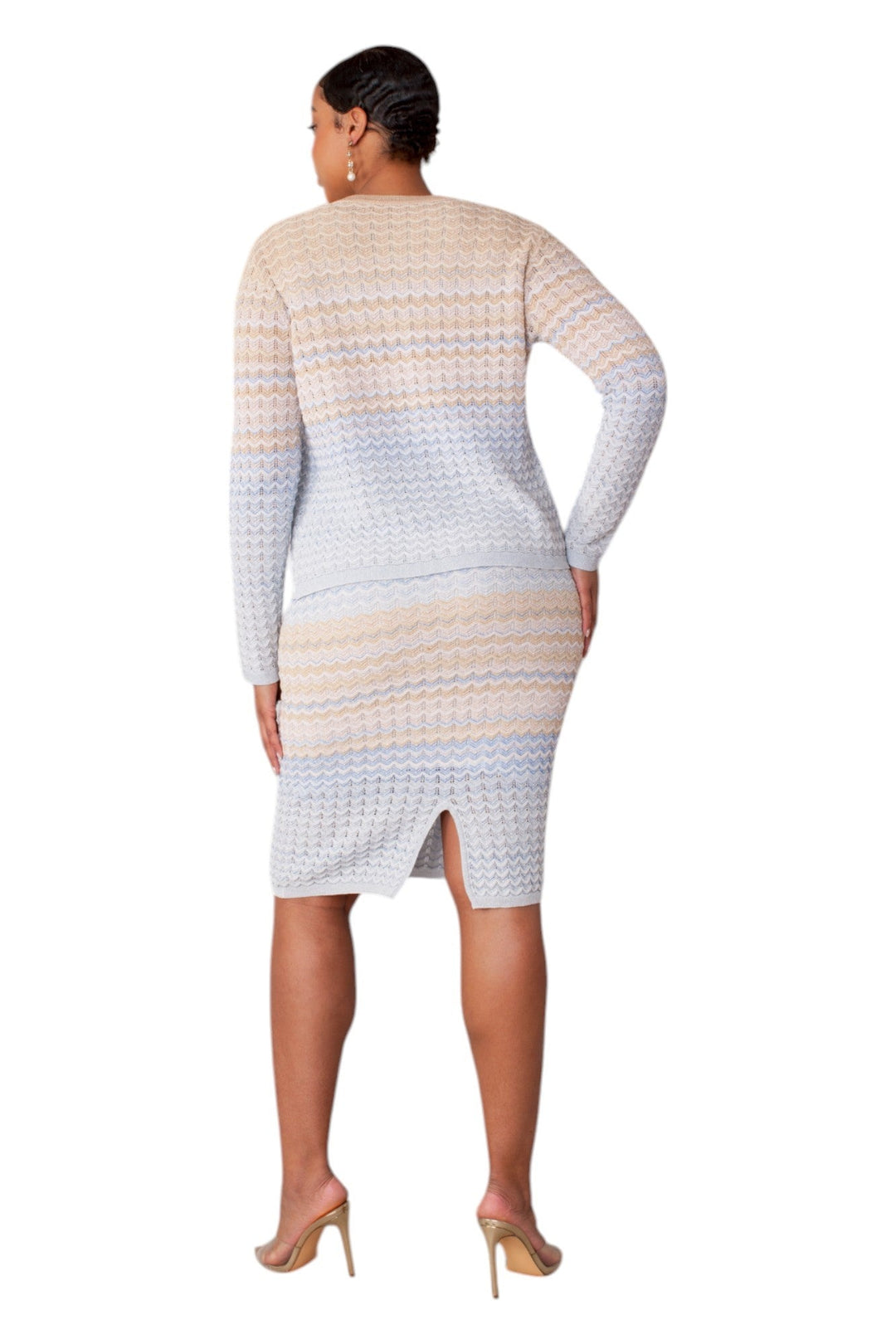 Ombré Wave Knit Two-Piece Set- 51005