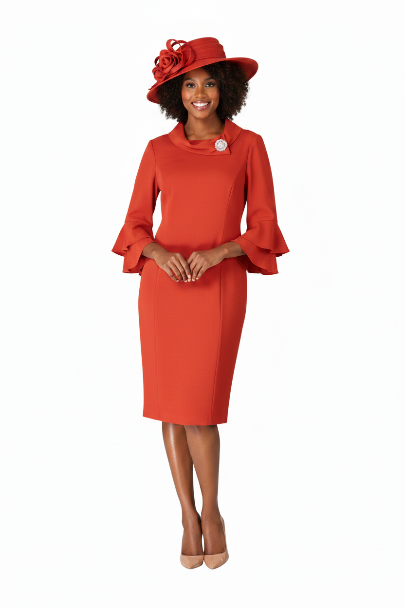 Draped Collar Bell Sleeve Shift Dress-Plus