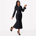 Plus Size Two-Piece Ruffle Church Set- 4601W