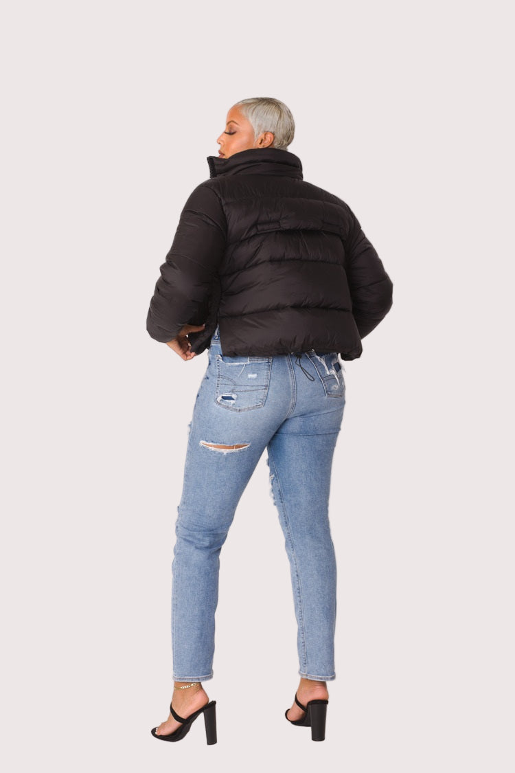Plush Puffer Jacket - 81876