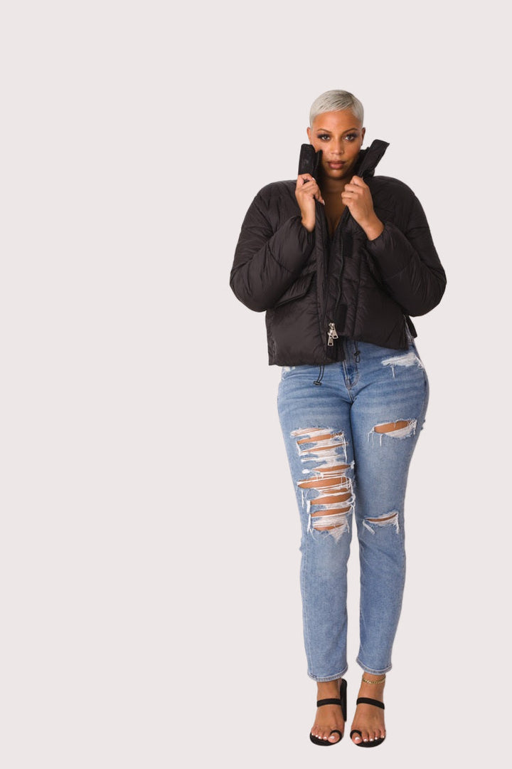 Plush Puffer Jacket - 81876