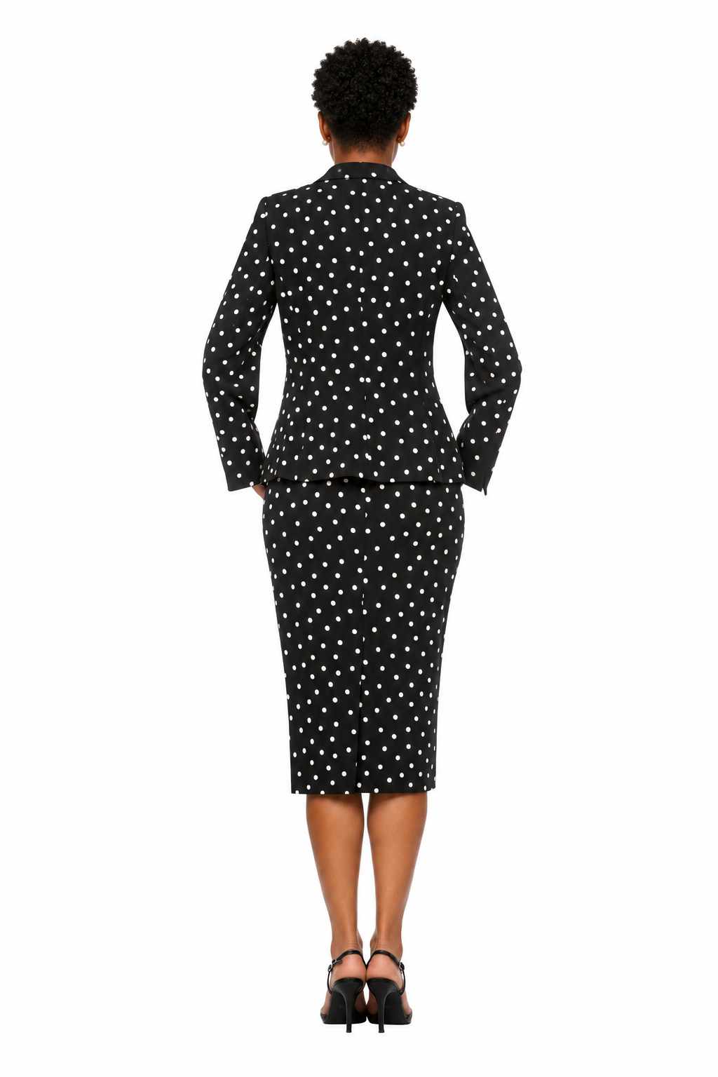 3pc Round Neck Clean Lines Skirt Suit - Plus size