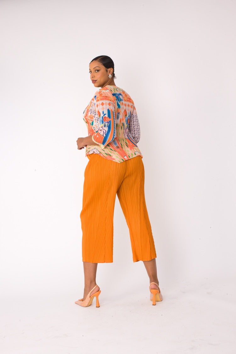 Printed Top and Palazzo Pants Set- 82763