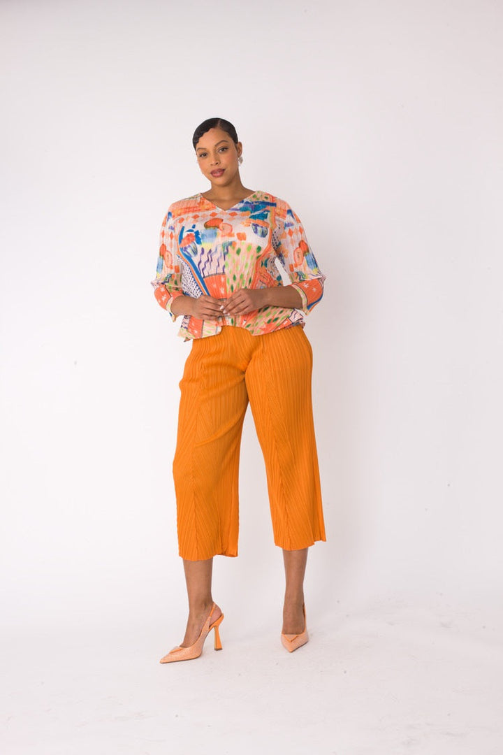 Printed Top and Palazzo Pants Set- 82763