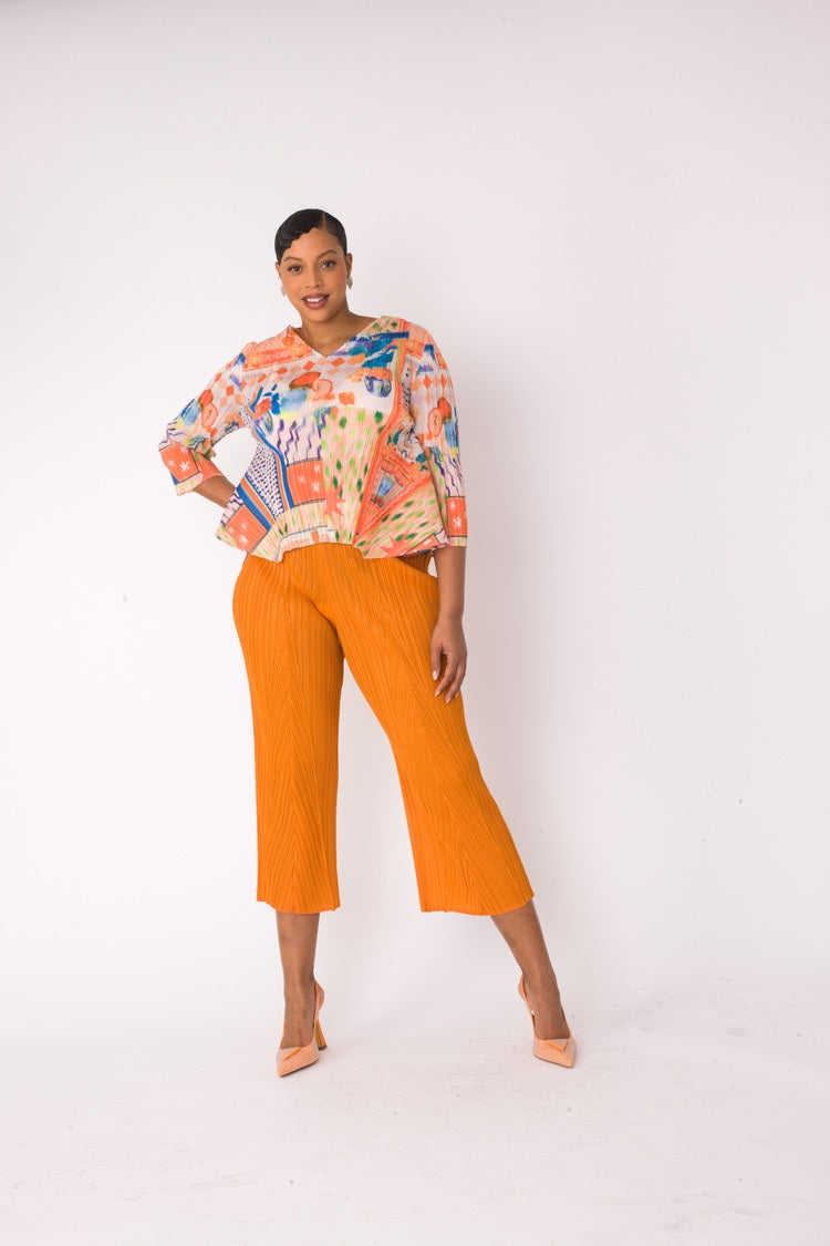 Printed Top and Palazzo Pants Set- 82763