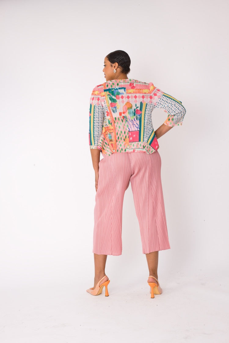 Printed Top and Palazzo Pants Set- 82763