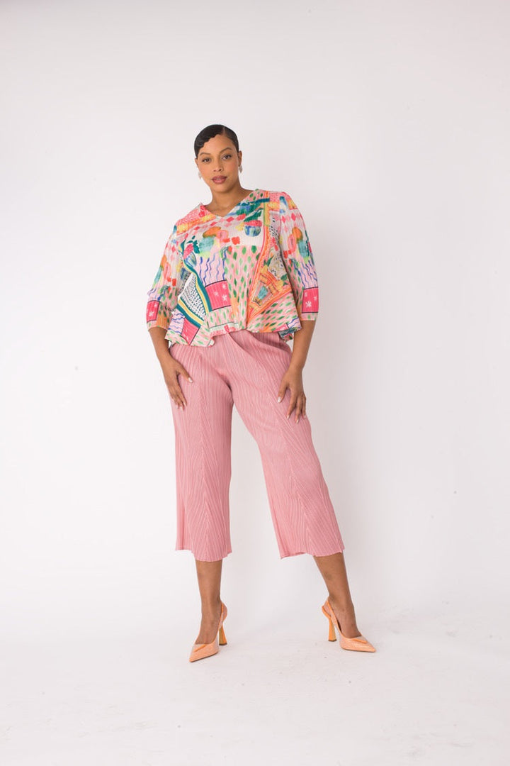 Printed Top and Palazzo Pants Set- 82763