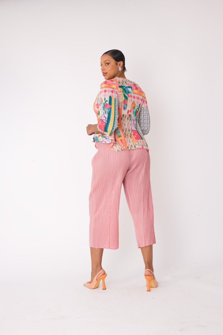 Printed Top and Palazzo Pants Set- 82763