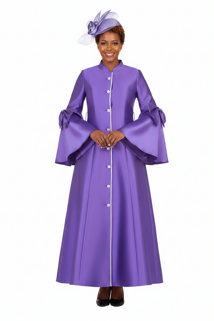 1pc Silky Twill Button Down Robe