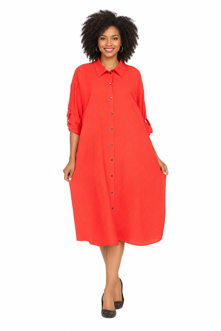 Flowy Button Down Shirt Dress