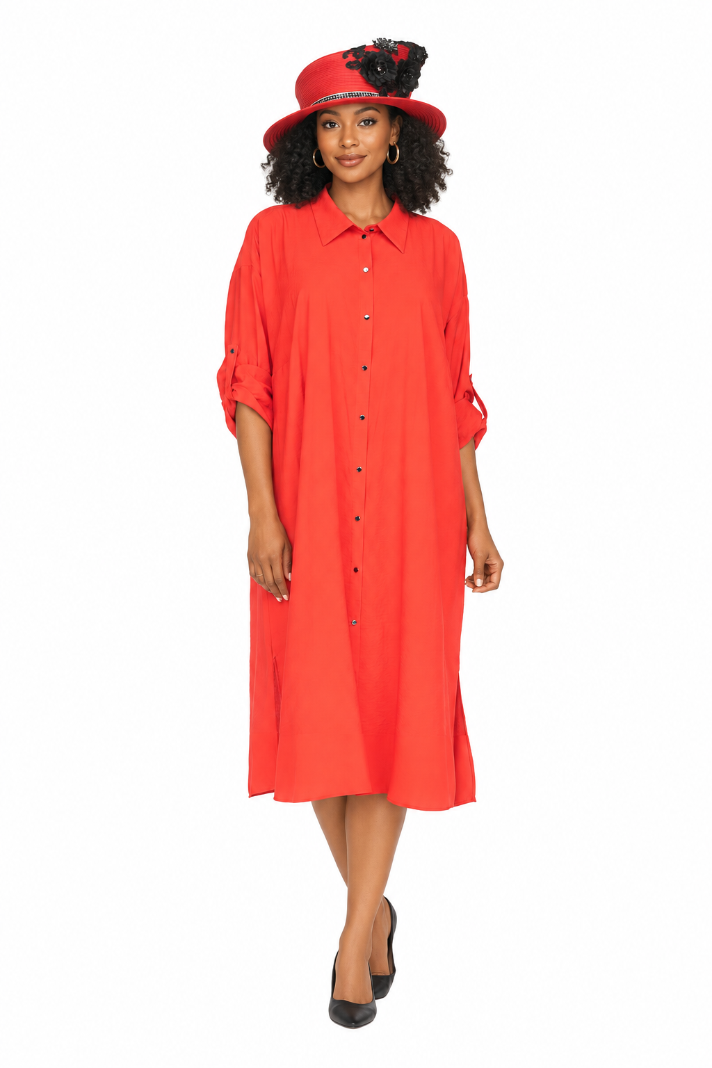 Flowy Button Down Shirt Dress