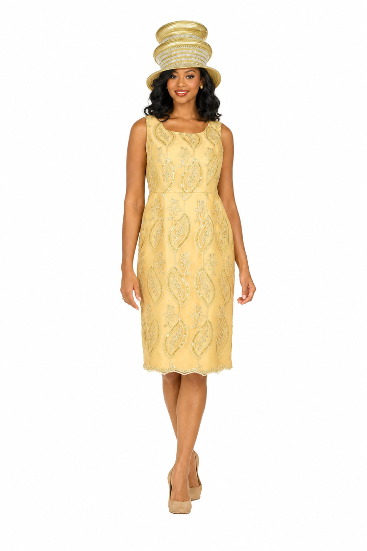 Embroidered Mesh 2pc A-Line Jacket Dress w/ Belt