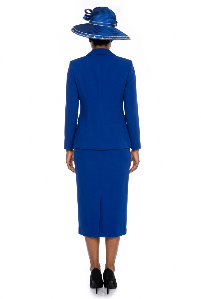 2pc Notch Collar 3-button Skirt Suit-Plus