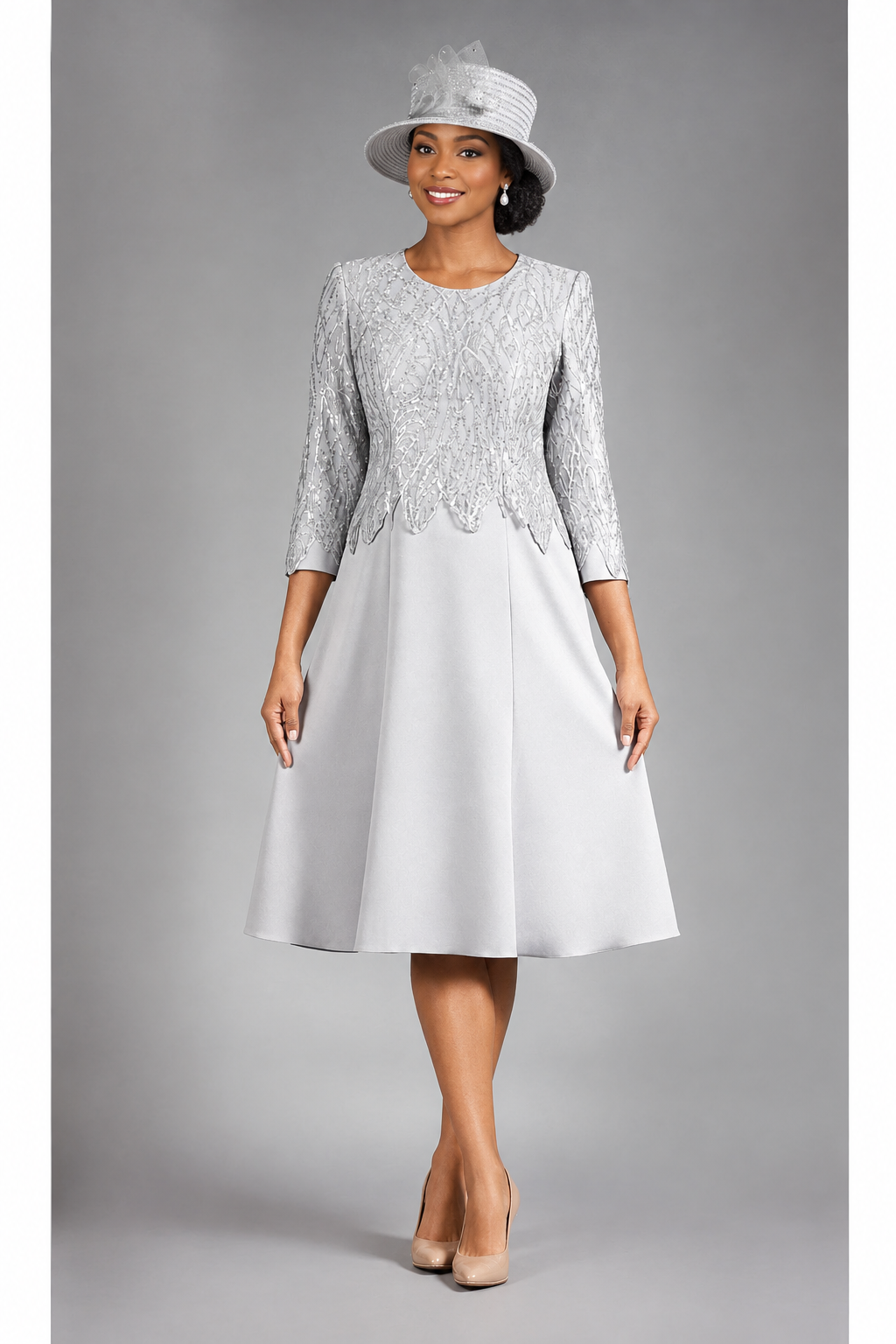 A-line Scuba Drs w/ Lux Lace Overlay