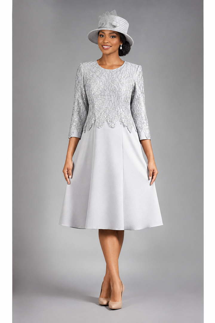 A-line Scuba Drs w/ Lux Lace Overlay