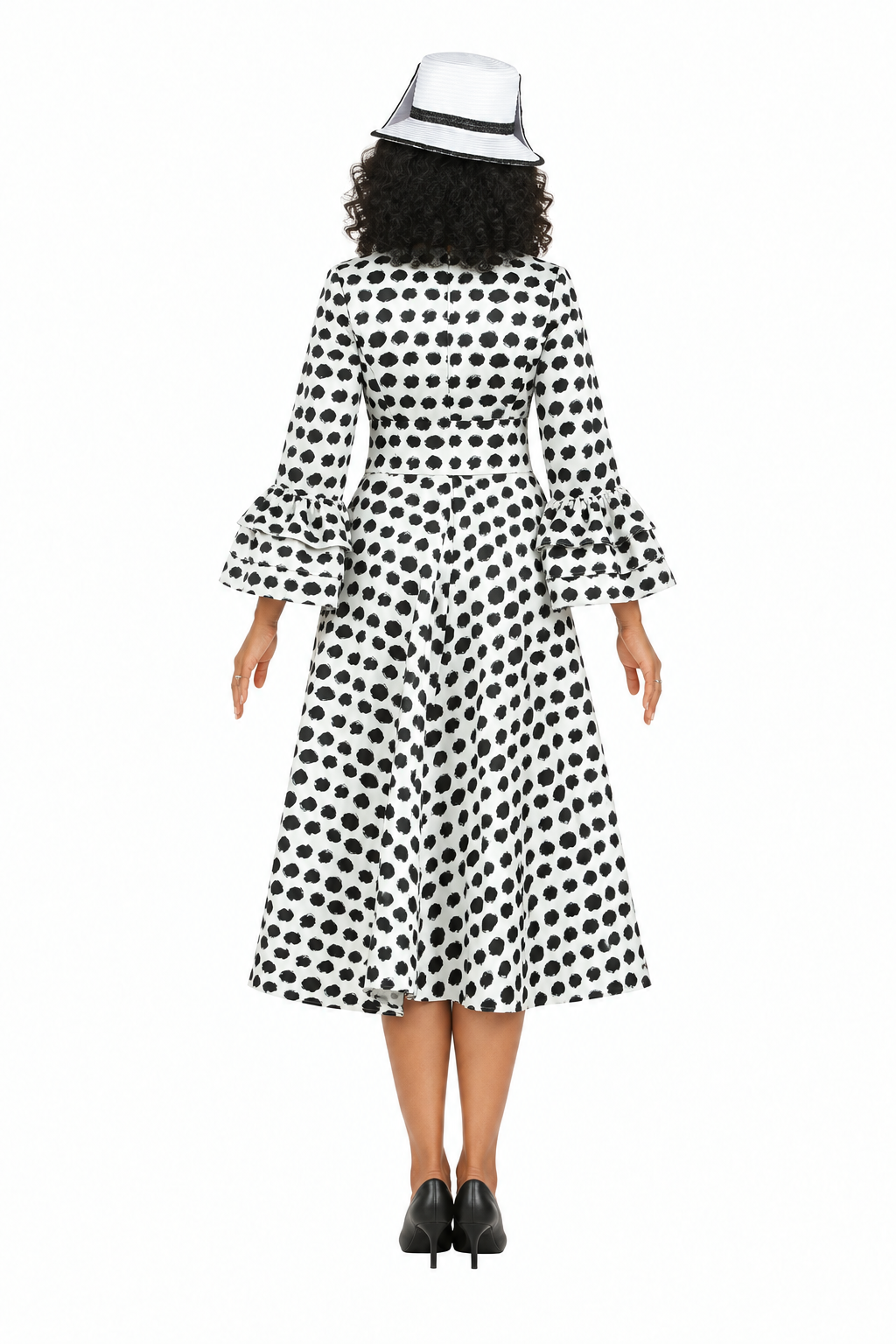 A-line Prt Dress in Silky Twill w/ Belt-Plus