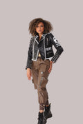 Studded Leather Jacket -81852