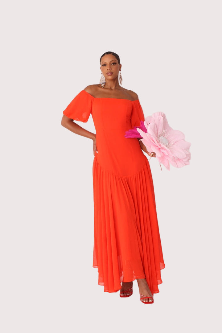 Sunset Dream Off-Shoulder Maxi Dress - 82315