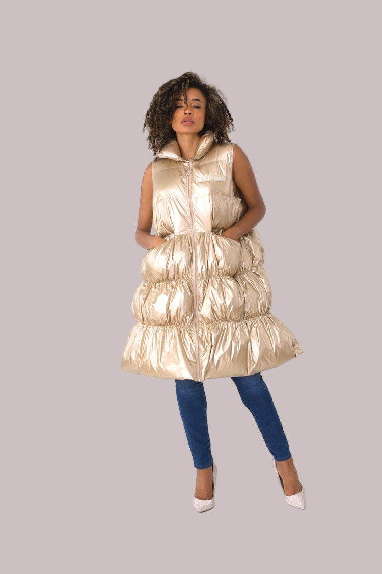 Tiered Puffer Vest - 81585