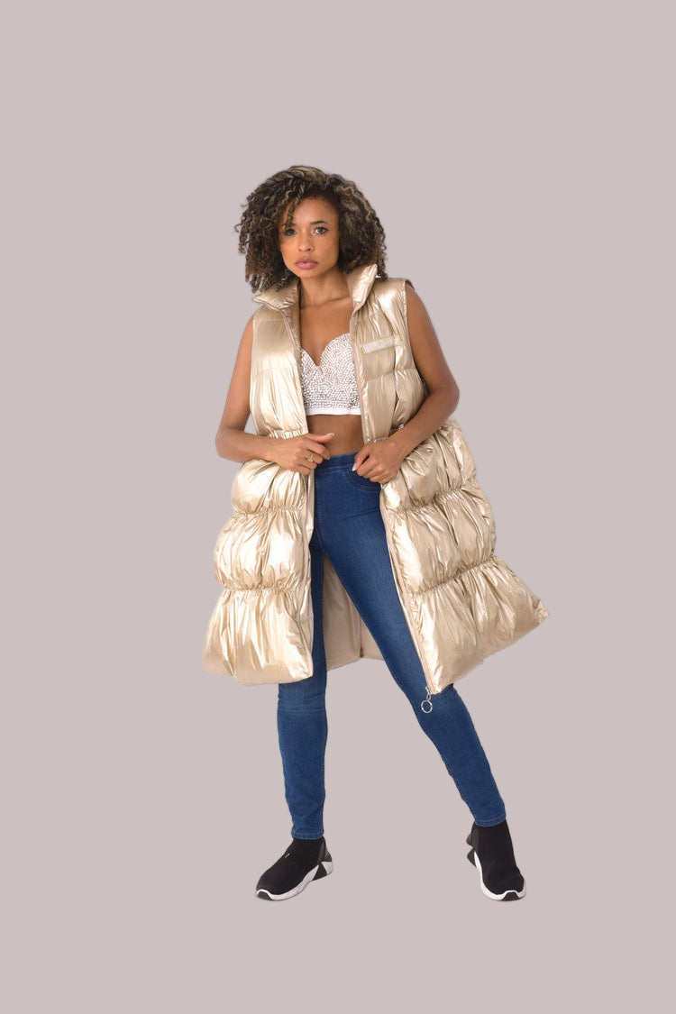 Tiered Puffer Vest - 81585