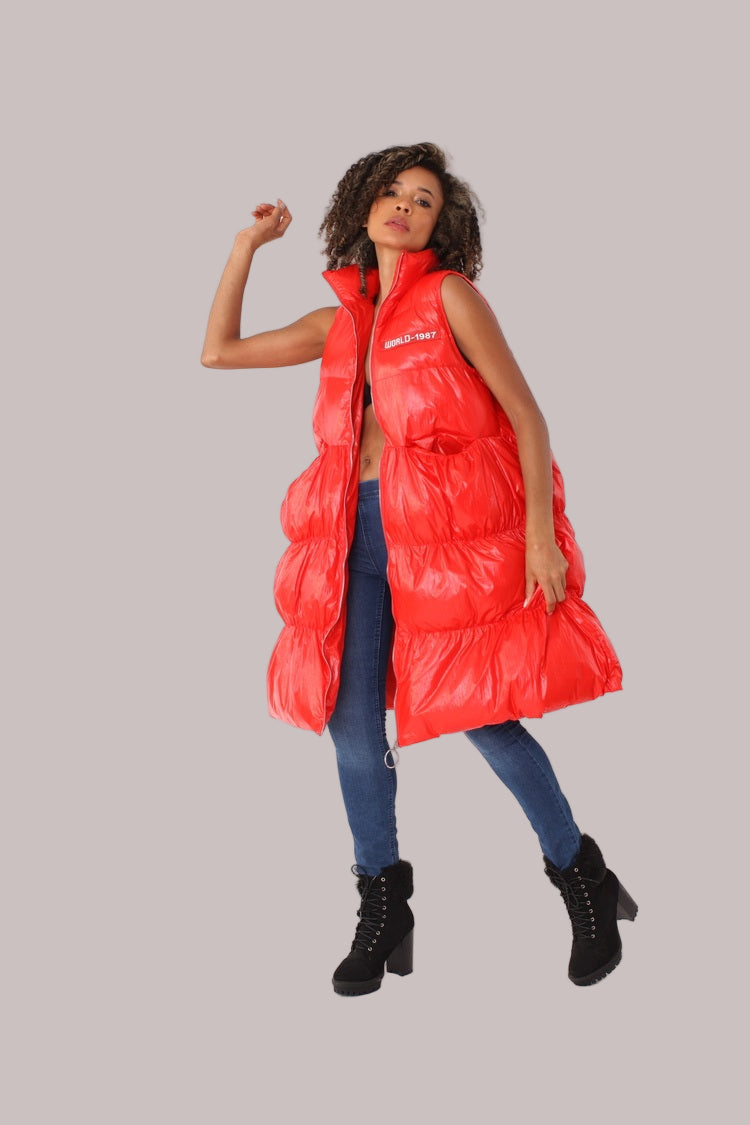 Tiered Puffer Vest - 81585
