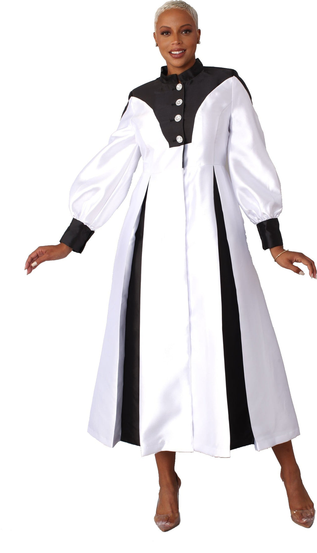 Two-Toned Woven Cassock Robe- 4802